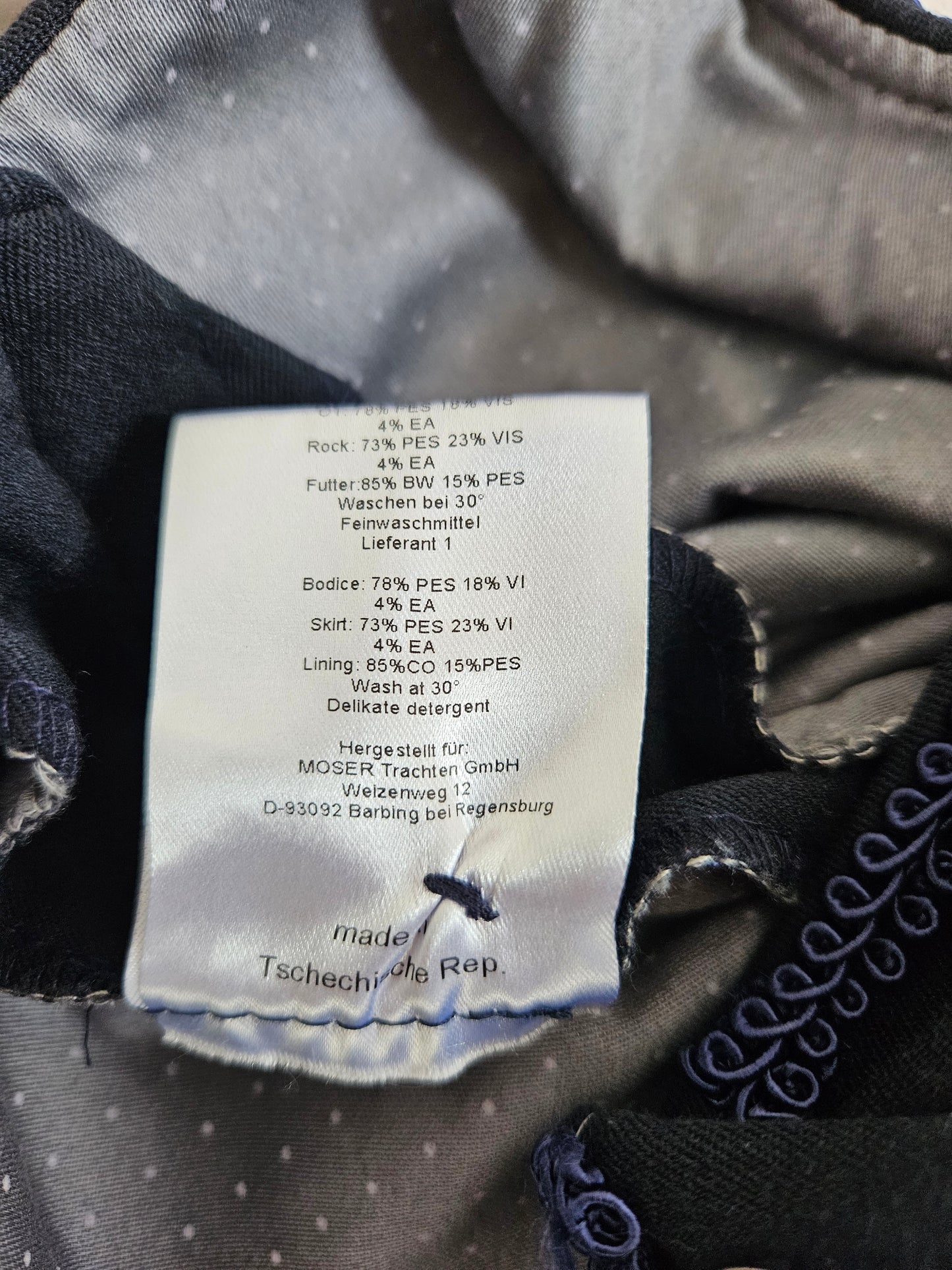 Robe vintage bleu foncé darkacademia - S