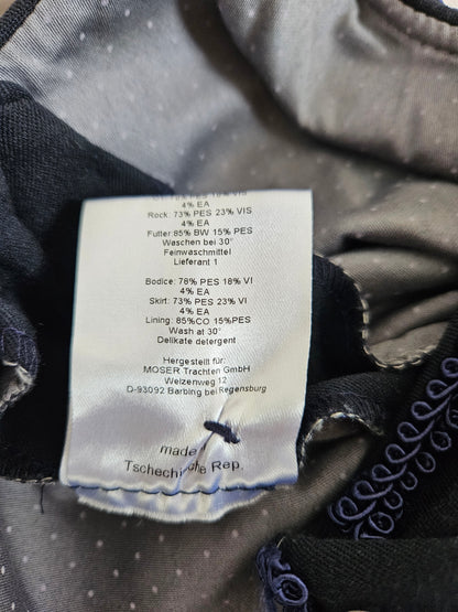 Robe vintage bleu foncé darkacademia - S