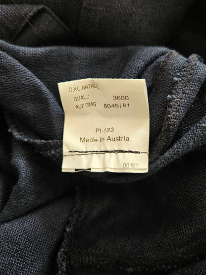 Robe en lin bleue foncée vintage - XL/XXL