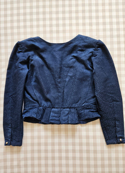 Top darkacademia bleu foncé vintage - M/L