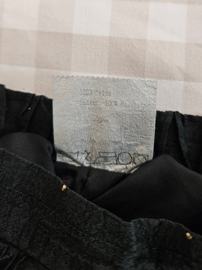 Jupe longue noire à pois vintage - XS