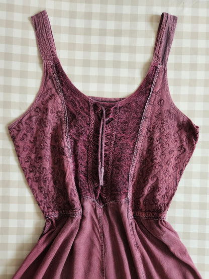 Robe violette brodée fairycore - L/XL