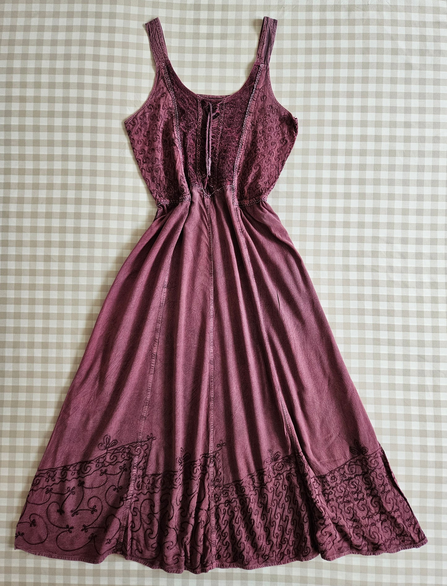 Robe violette brodée fairycore - L/XL