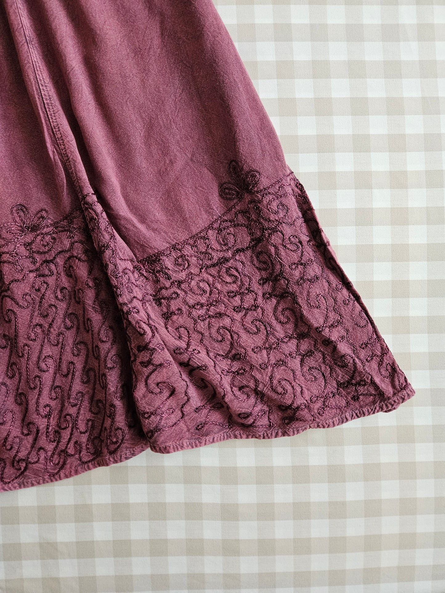 Robe violette brodée fairycore - L/XL