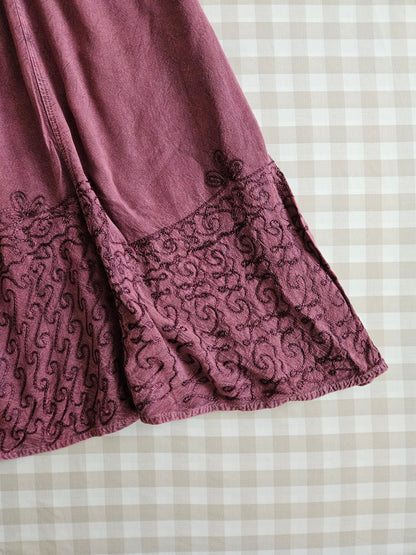 Robe violette brodée fairycore - L/XL