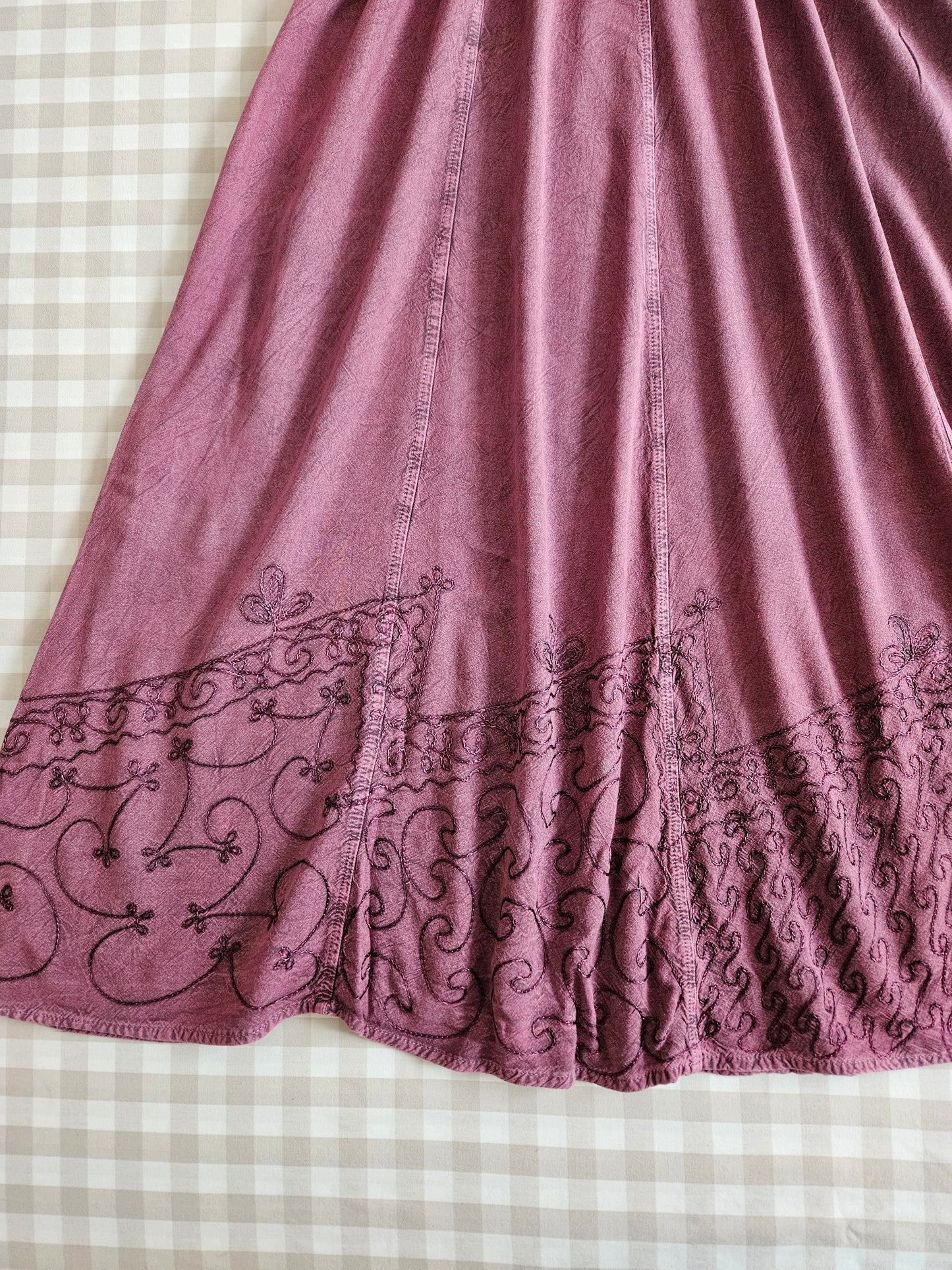 Robe violette brodée fairycore - L/XL