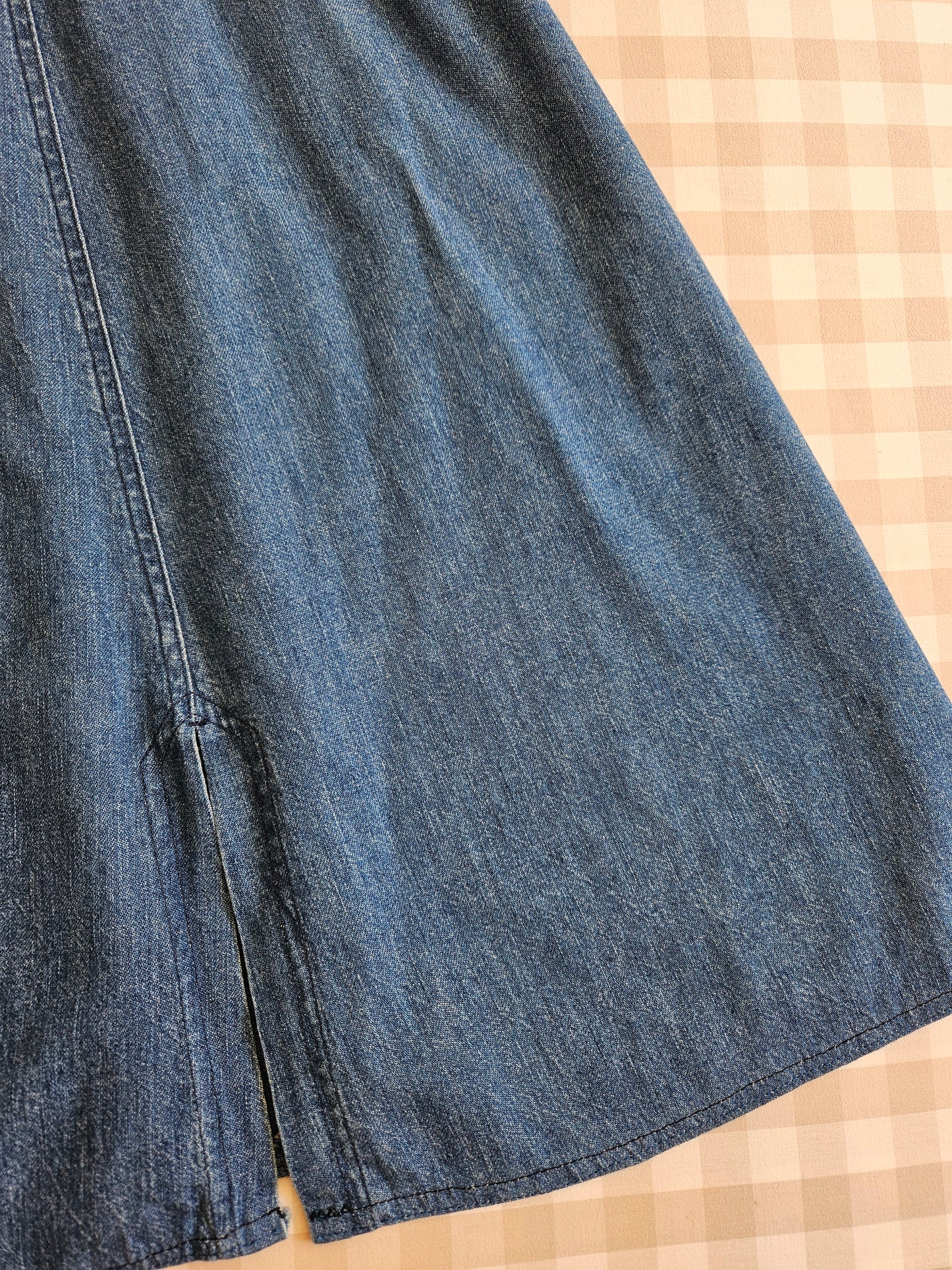 Robe longue cottagecore vintage 100% coton - L