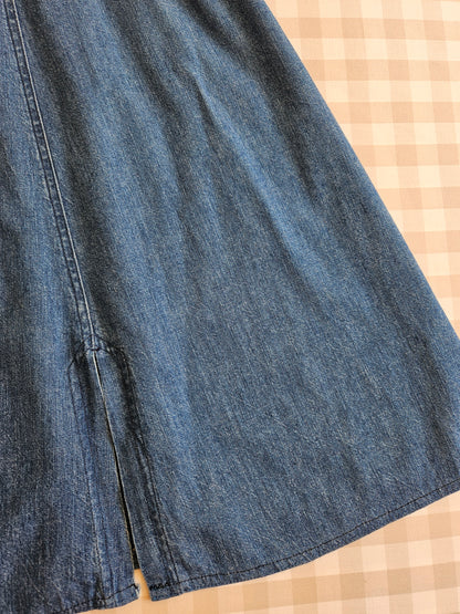 Robe longue cottagecore vintage 100% coton - L