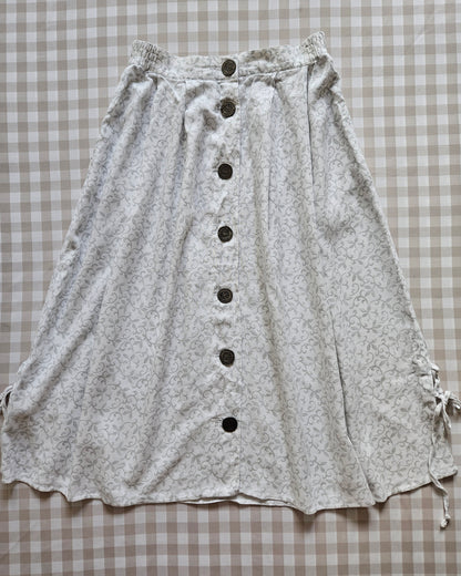 Jupe longue vintage en lin cottagecore - S/M