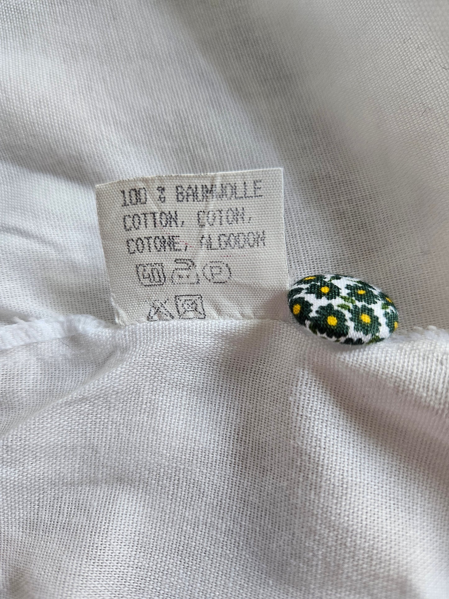 Vintage embroidered cotton blouse - L/XL