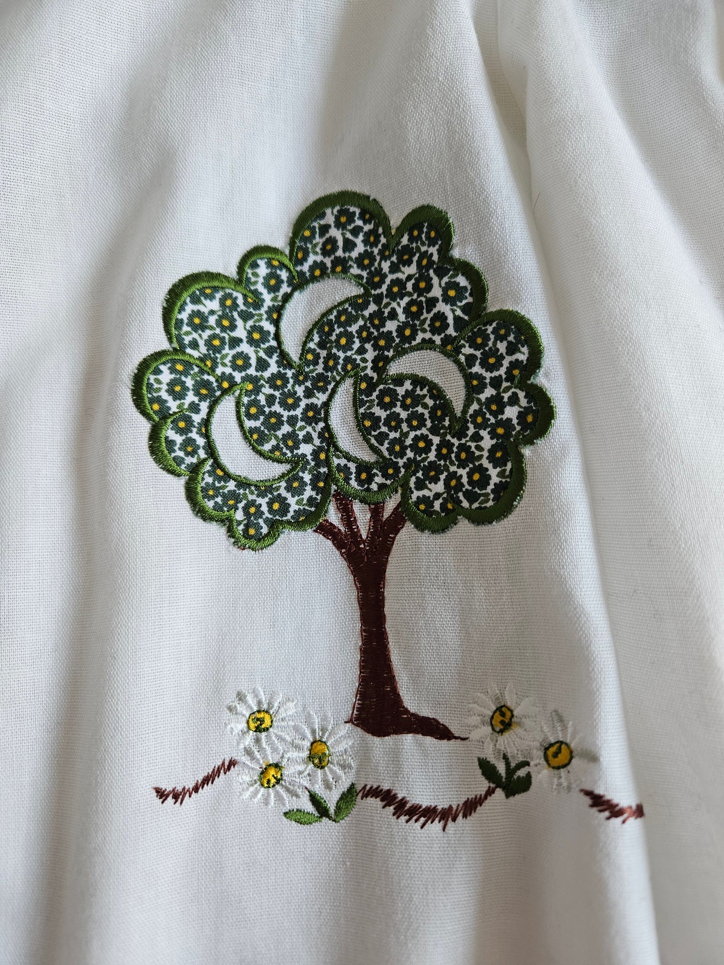 Vintage embroidered cotton blouse - L/XL