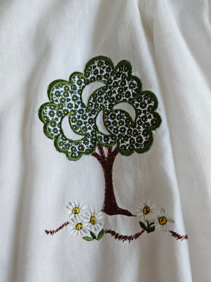 Vintage embroidered cotton blouse - L/XL
