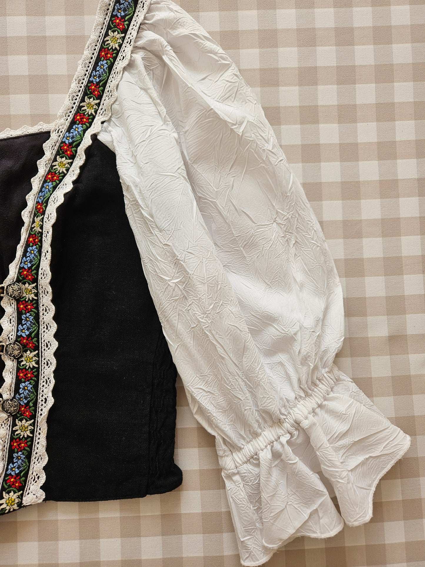 Top corset à lacets vintage cottagecore - M