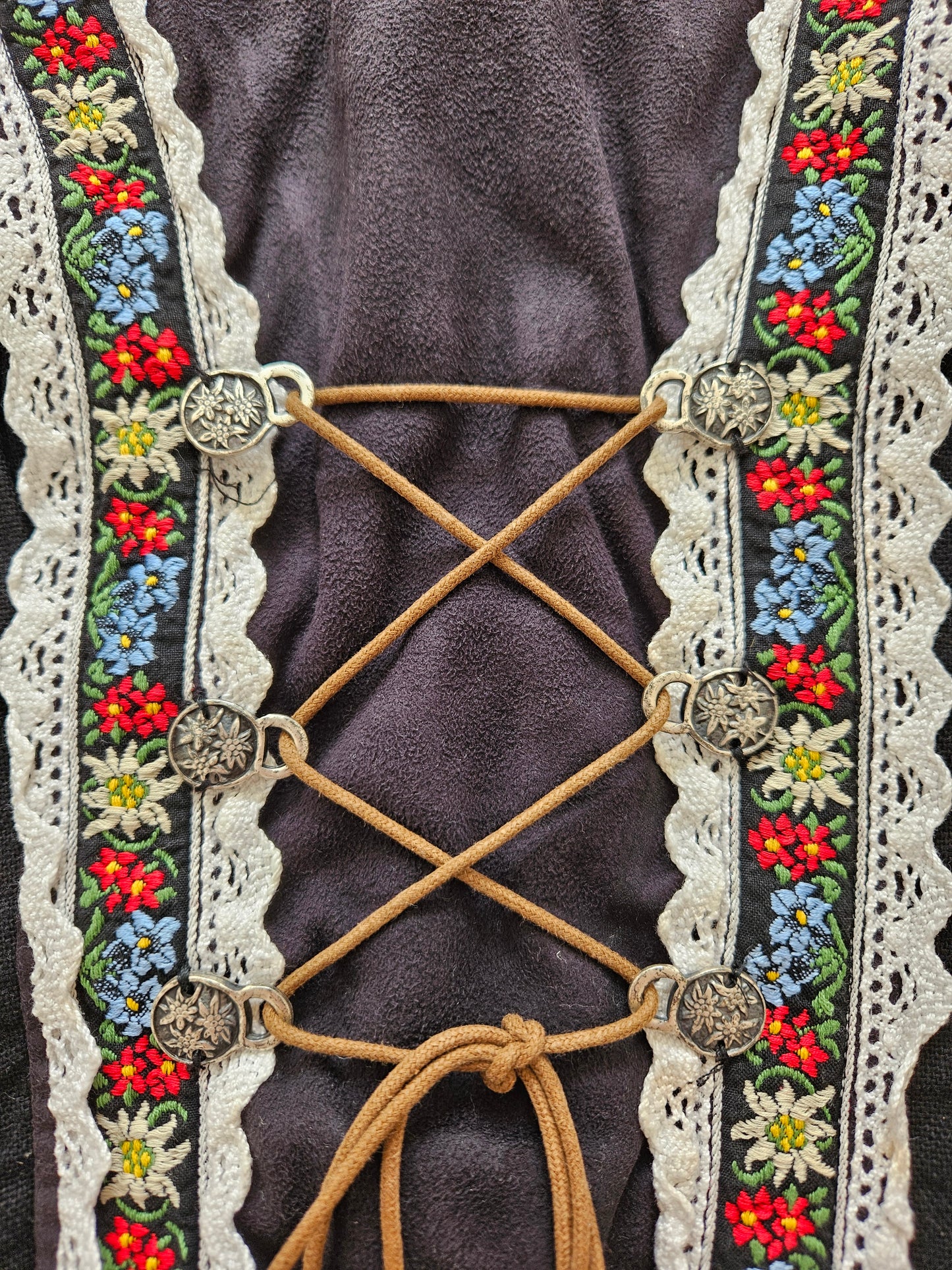Top corset à lacets vintage cottagecore - M