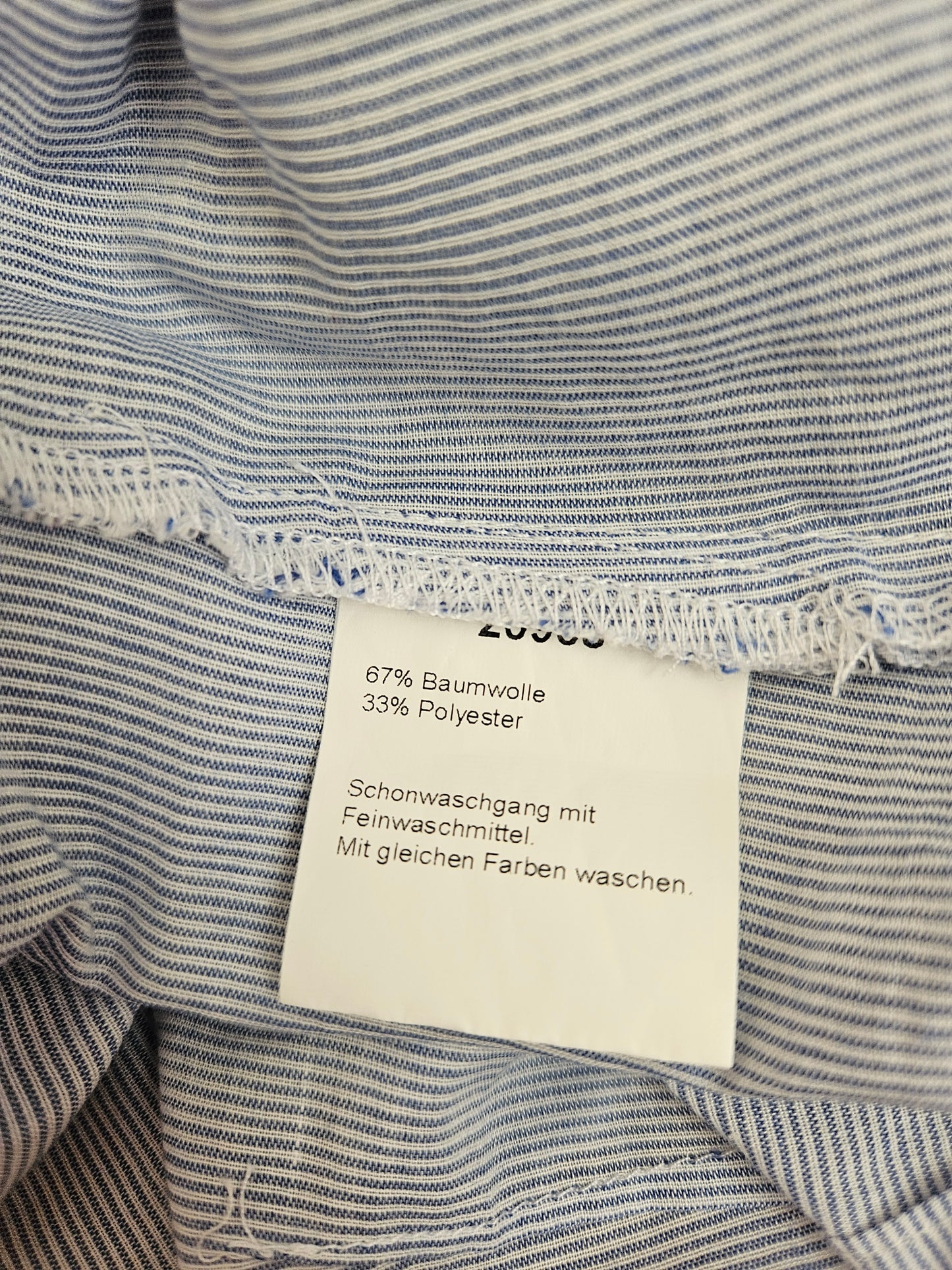 Top cottagecore rayé bleu ciel vintage - XS
