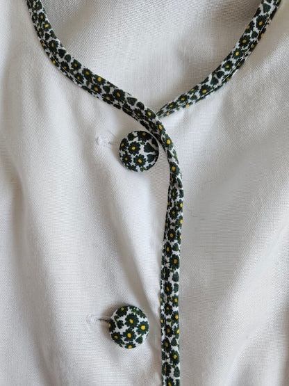 Vintage embroidered cotton blouse - L/XL