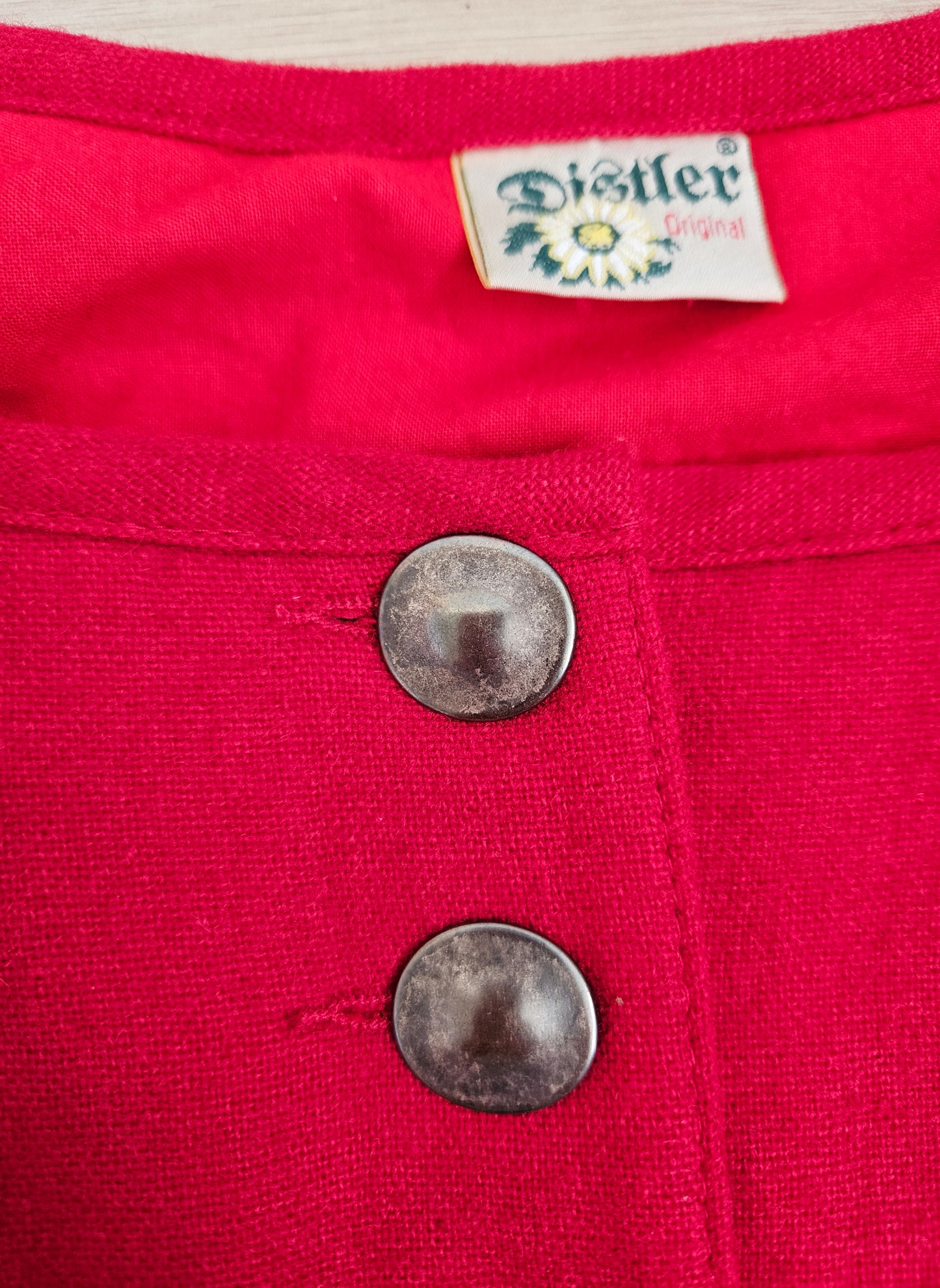Vintage Red Wool Top/Vest - L