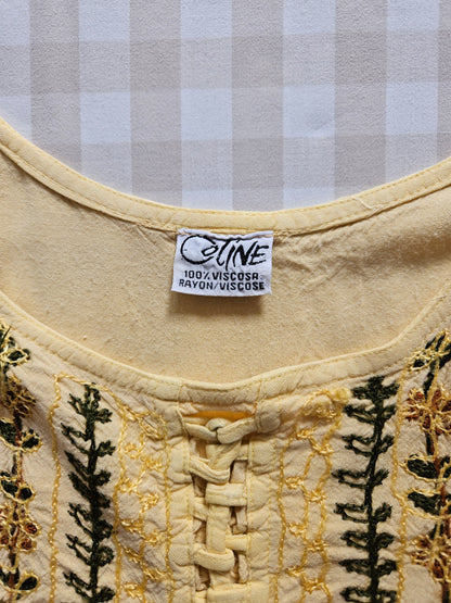 Tunique/Robe courte brodée à lacets fairycore - S/M