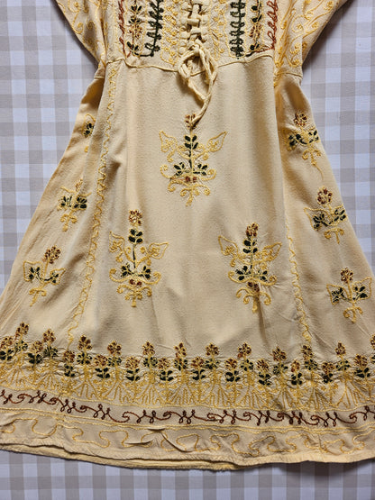 Tunique/Robe courte brodée à lacets fairycore - S/M