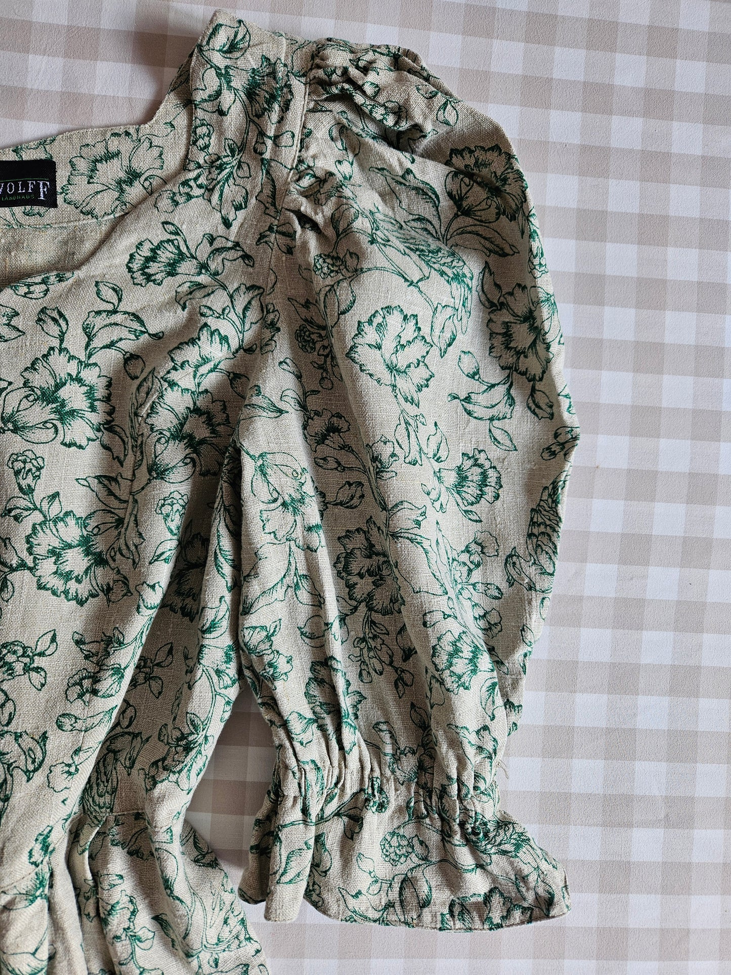 Robe longue cottagecore vintage en lin - M