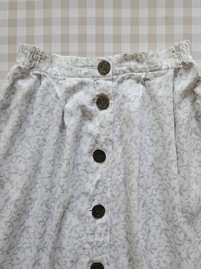 Jupe longue vintage en lin cottagecore - S/M