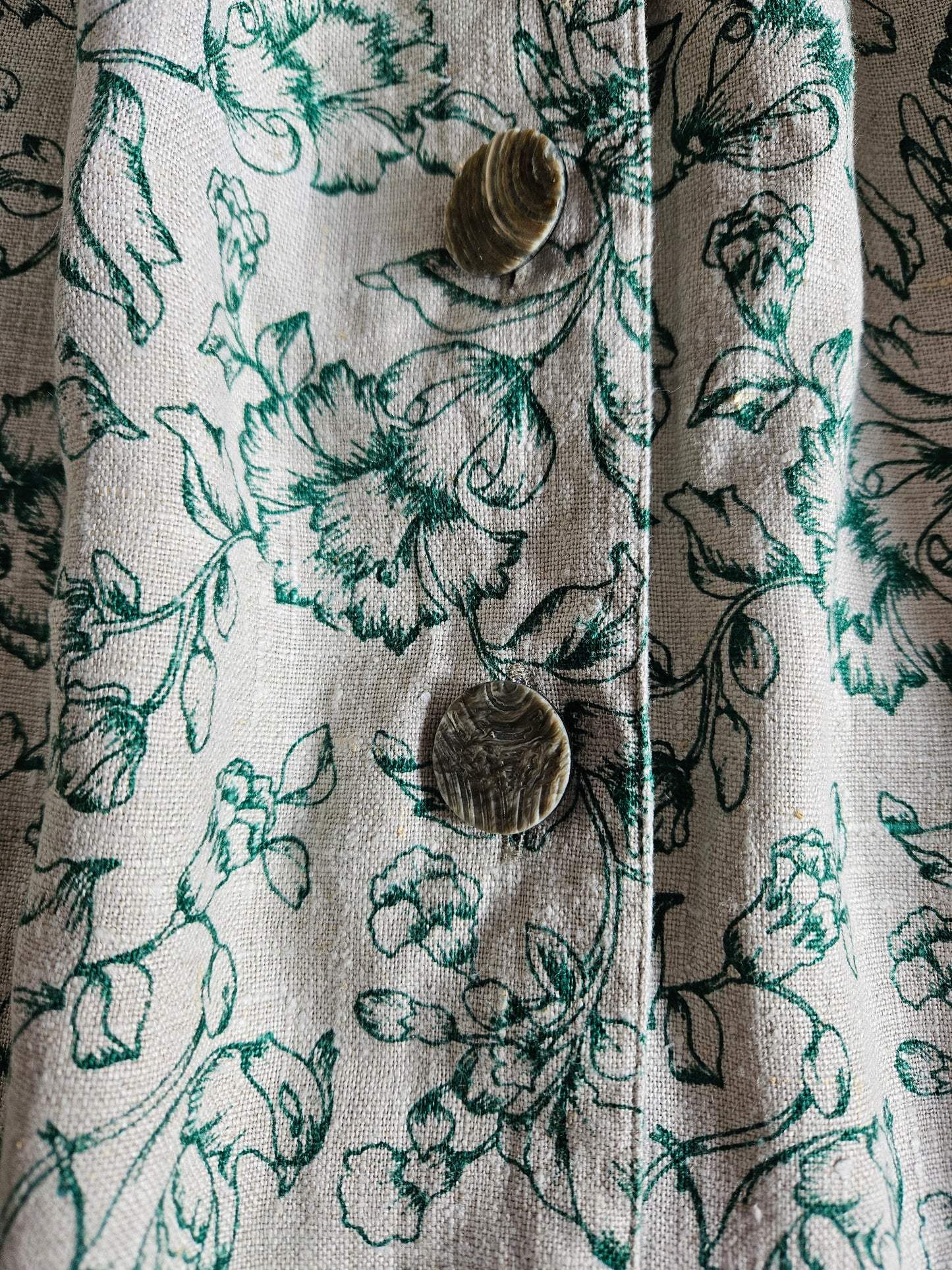Robe longue cottagecore vintage en lin - M